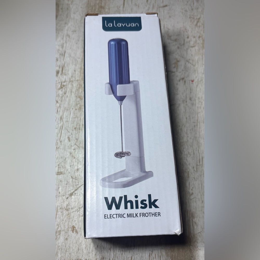 New Lalayuan Cordless Milk Frother Stainless Steel Portable Battery Powered Whis